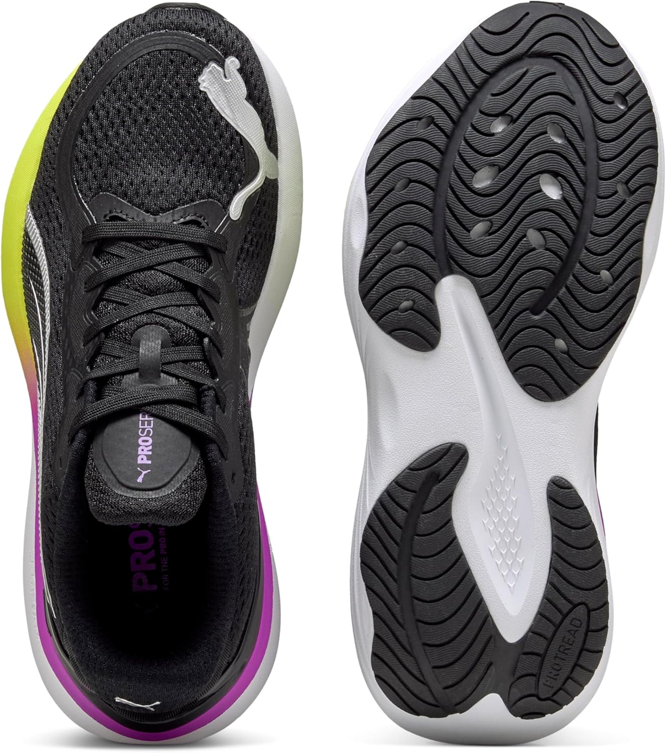 Мужские кроссовки для бега Puma Scend Pro, черный/желтый — фото 4