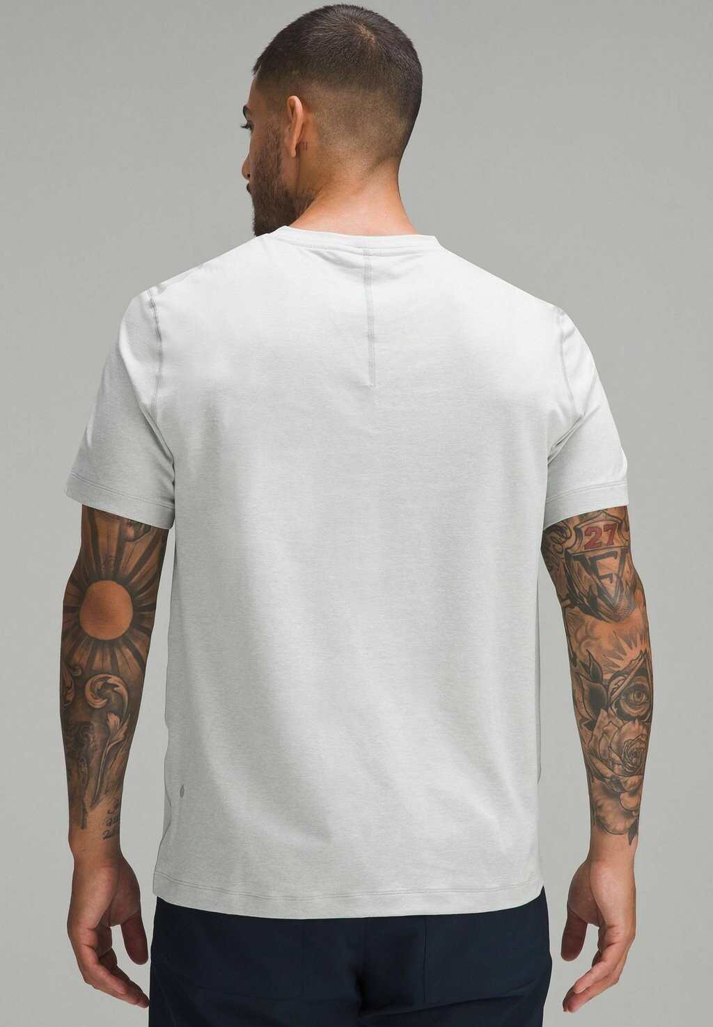 Базовая футболка Soft Jersey Short-Sleeve lululemon, цвет heathered vapor heathered silver drop — фото 3
