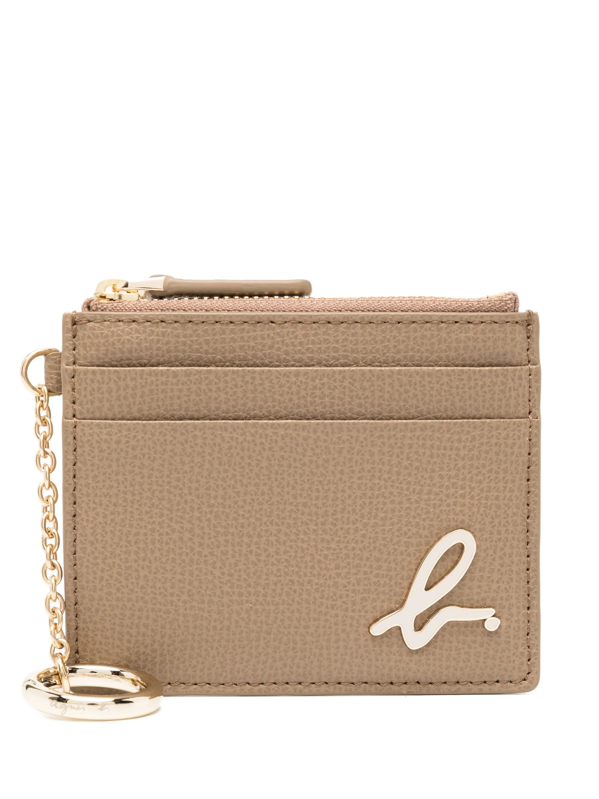 

Кожаный картхолдер Agnès B., коричневый