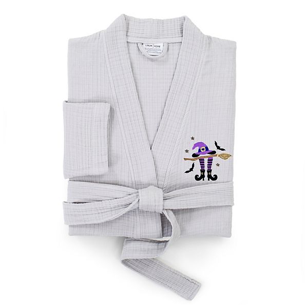 

Халат Adult 100% турецкий хлопок smyrna hotel/spa с вышивкой hat-broom-legs Linum Home Textiles, Gray