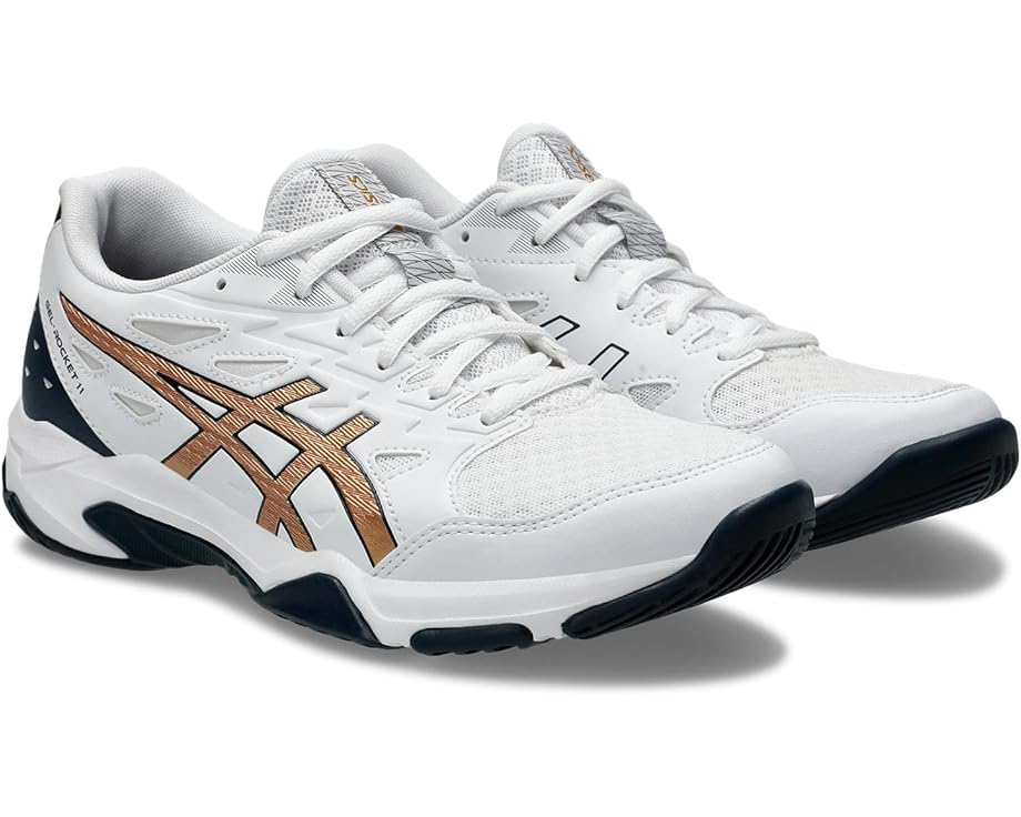 

Кроссовки ASICS GEL-Rocket 11 Volleyball Shoe, цвет White/Pure Gold