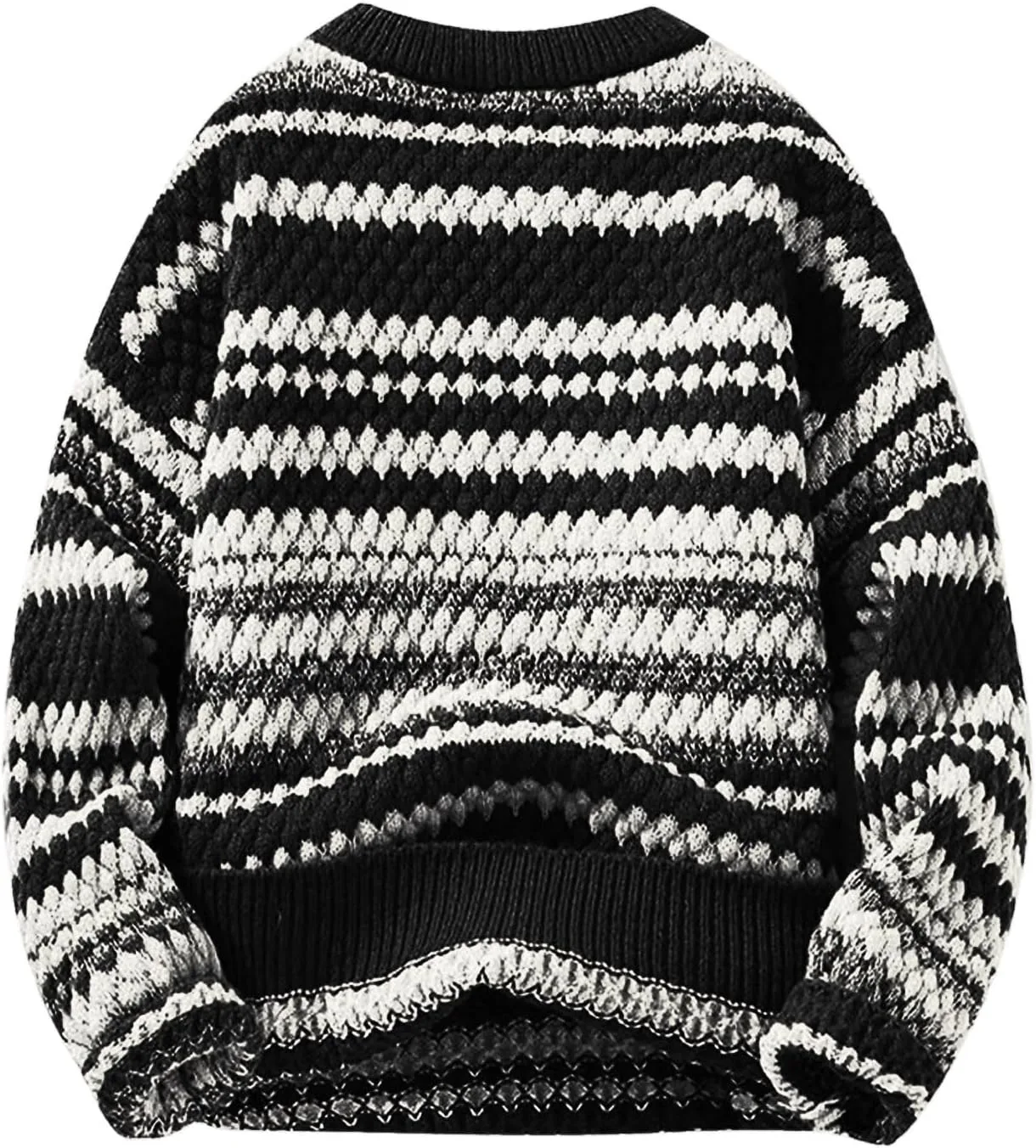 

Унисекс свитер с цветными блоками, объемная вязка и длинные рукава