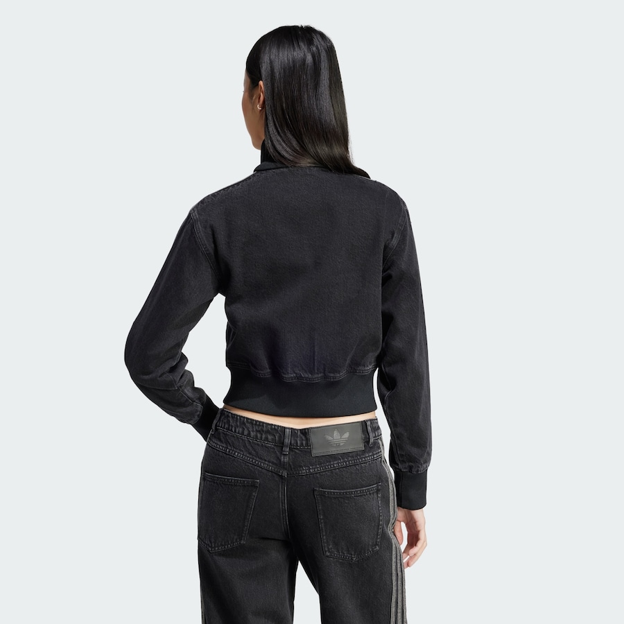 Толстовка с капюшоном на молнии ADIDAS ORIGINALS Adicolor, Black Denim — фото 3