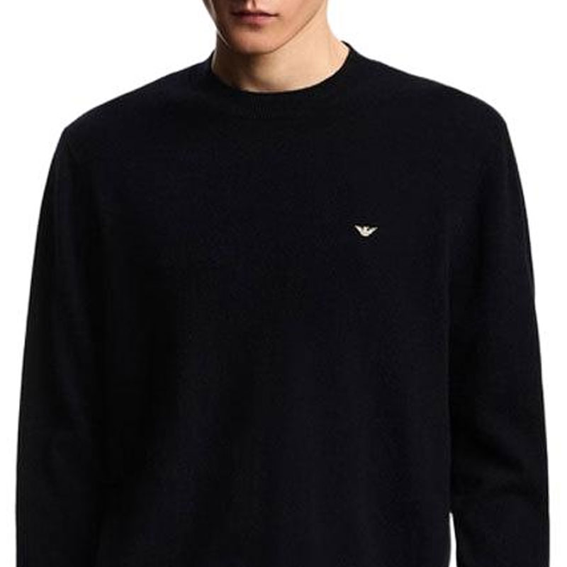 Свитер из кашемира мужской SS26 EMPORIO ARMANI, черный — фото 4