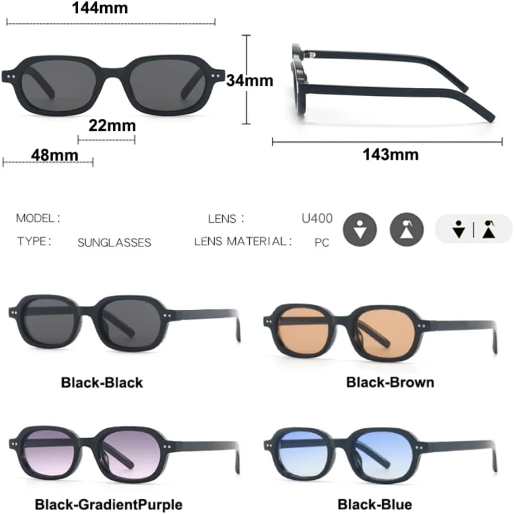 

Модные квадратные солнцезащитные очки для женщин, популярные ретро-очки с заклепками, солнцезащитные очки UV400 для мужчин в стиле панк TVTBBVV, Black-gradientblue