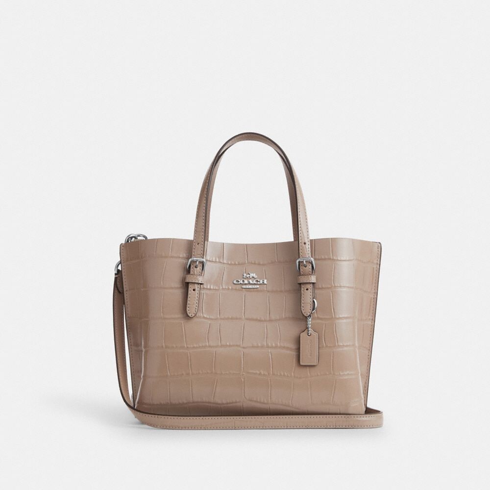 

Сумка-тоут Mollie 25 COACH, цвет silver/stone, Серебристый, Сумка-тоут Mollie 25 COACH, цвет silver/stone