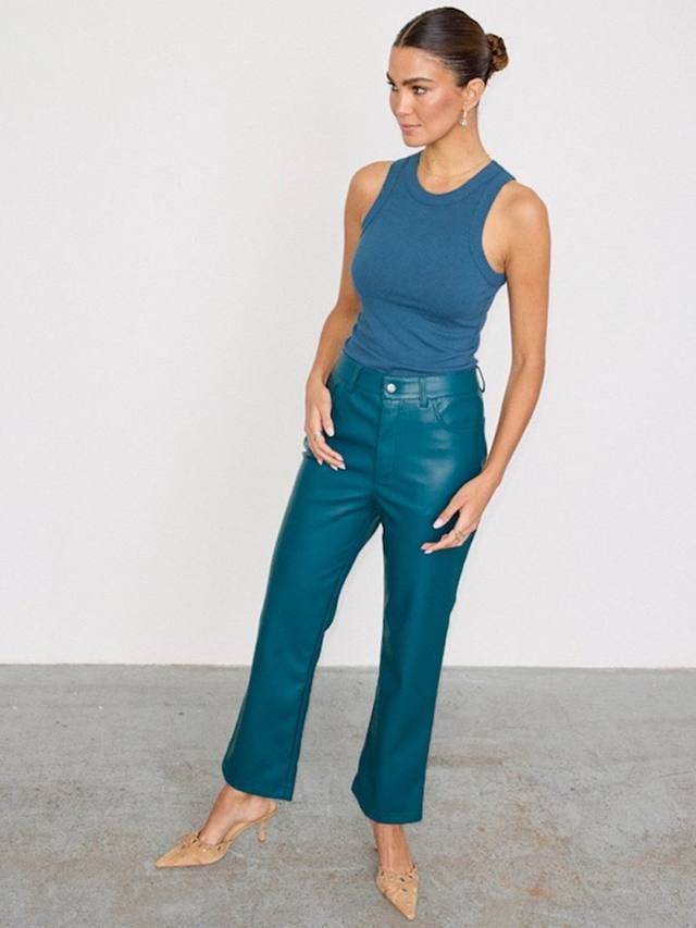 

Брюки из искусственной кожи Never Fully Dressed, бирюзовый