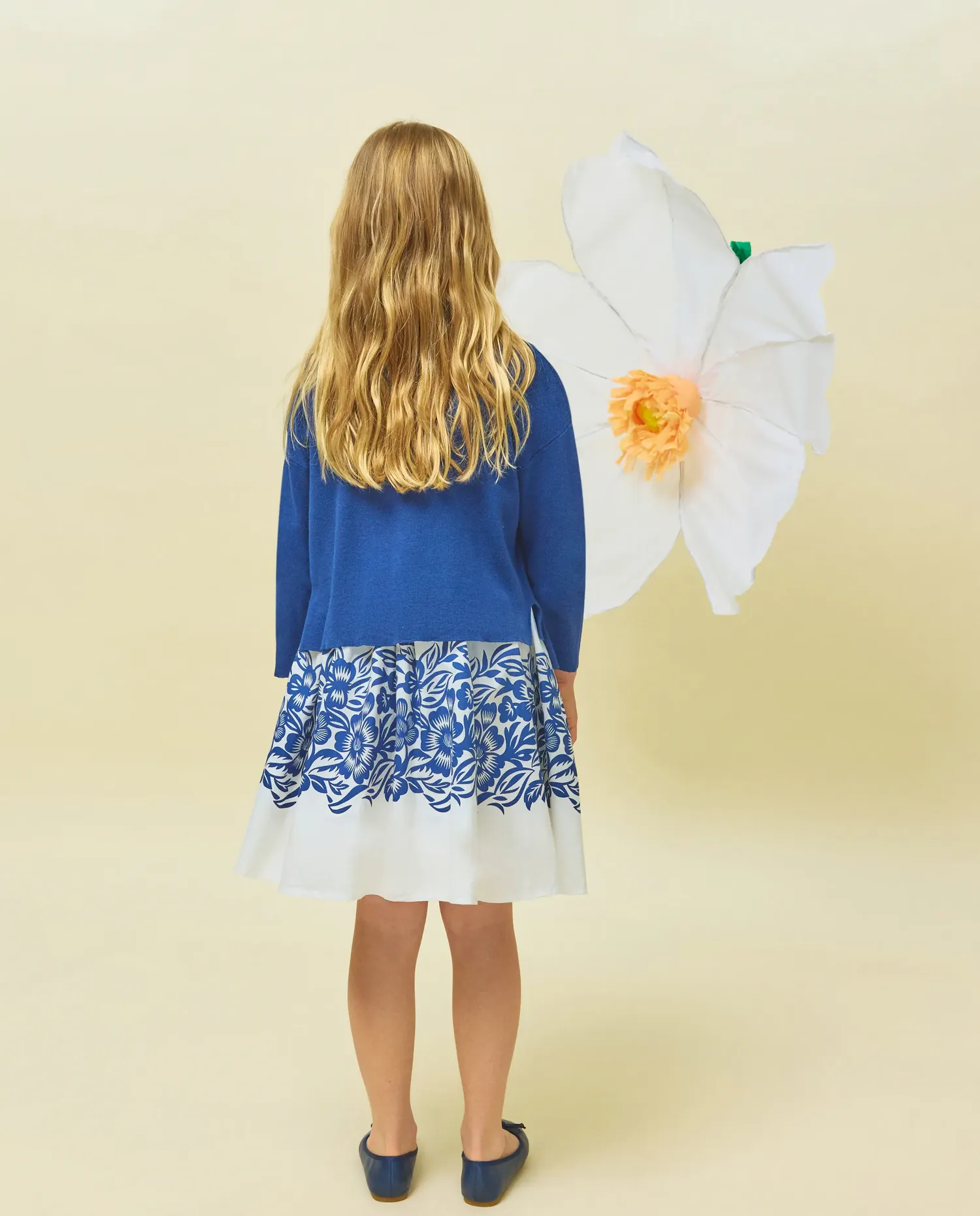 Базовая трикотажная куртка для девочки Kids El Corte Inglés, темно-синий — фото 3