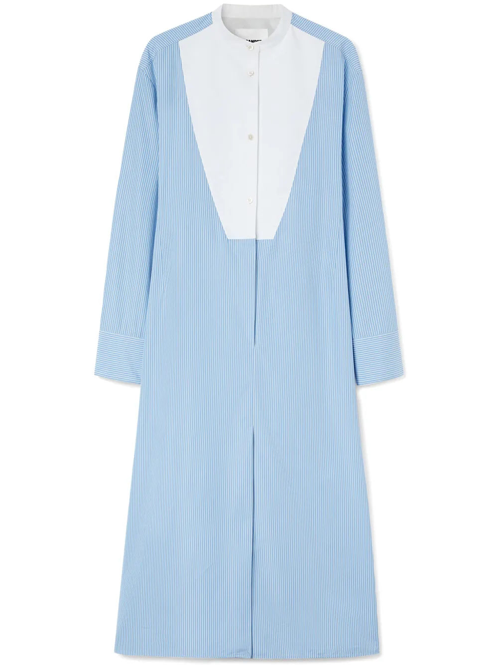 

Поплиновое платье-рубашка Plastron JIL SANDER, синий