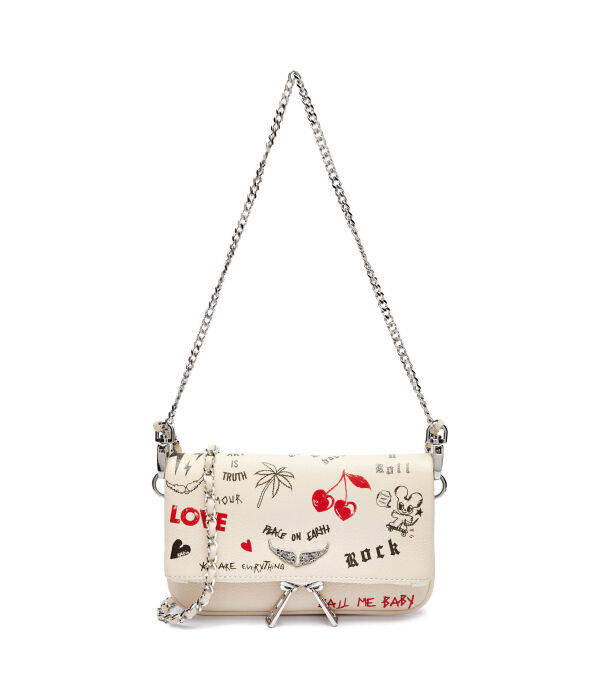 

Сумка кожаная Zadig&Voltaire Rock Nano Love, бежевый