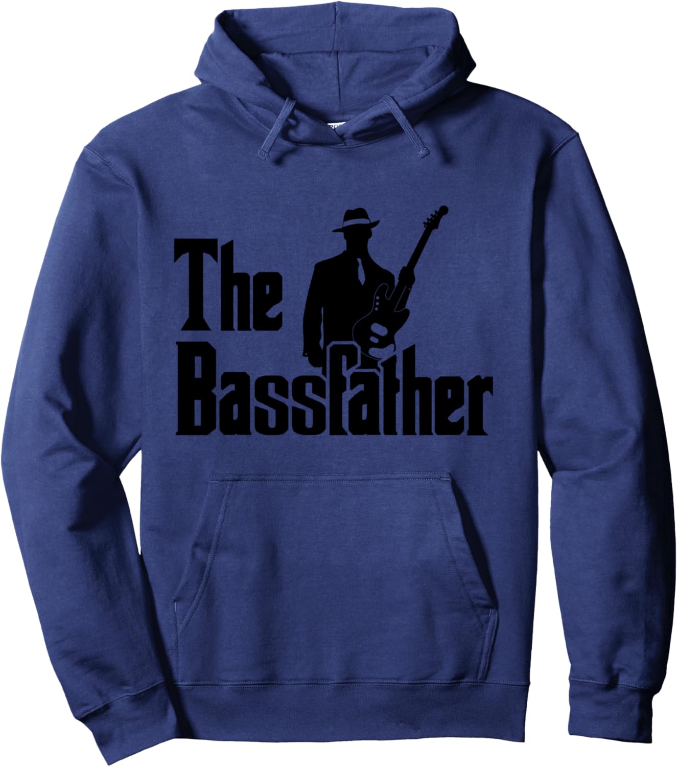 

Худи с забавной цитатой Отец бас-гитариста для бас-гитариста, синий, размер S The Bassfather Funny Shop