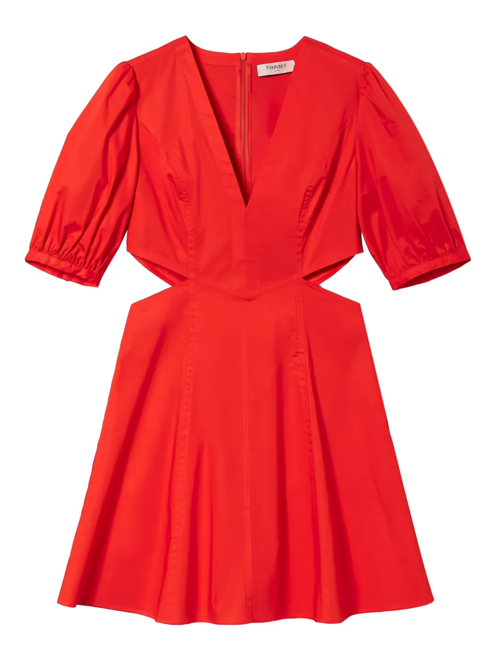 

Платье мини с объемными рукавами Twinset, красный