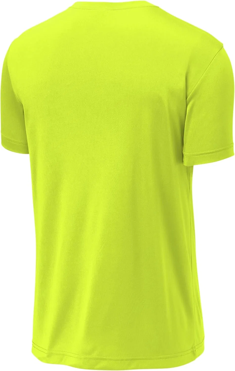 Футболка SPORT-TEK Unisex PosiCharge Re-Compete | Спортивная футболка для мужчин и женщин, легкая футболка для тренировок, модная одежда для спортзала, неоново-желтый — фото 3