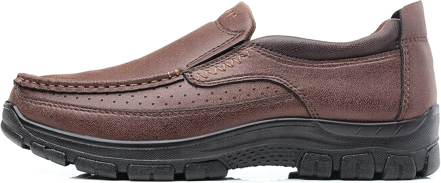 

Мужские лоферы Coramtty без шнурков, повседневная обувь, мягкие, легкие, дышащие, удобные туфли для мужчин, для прогулок на открытом воздухе, коричневый