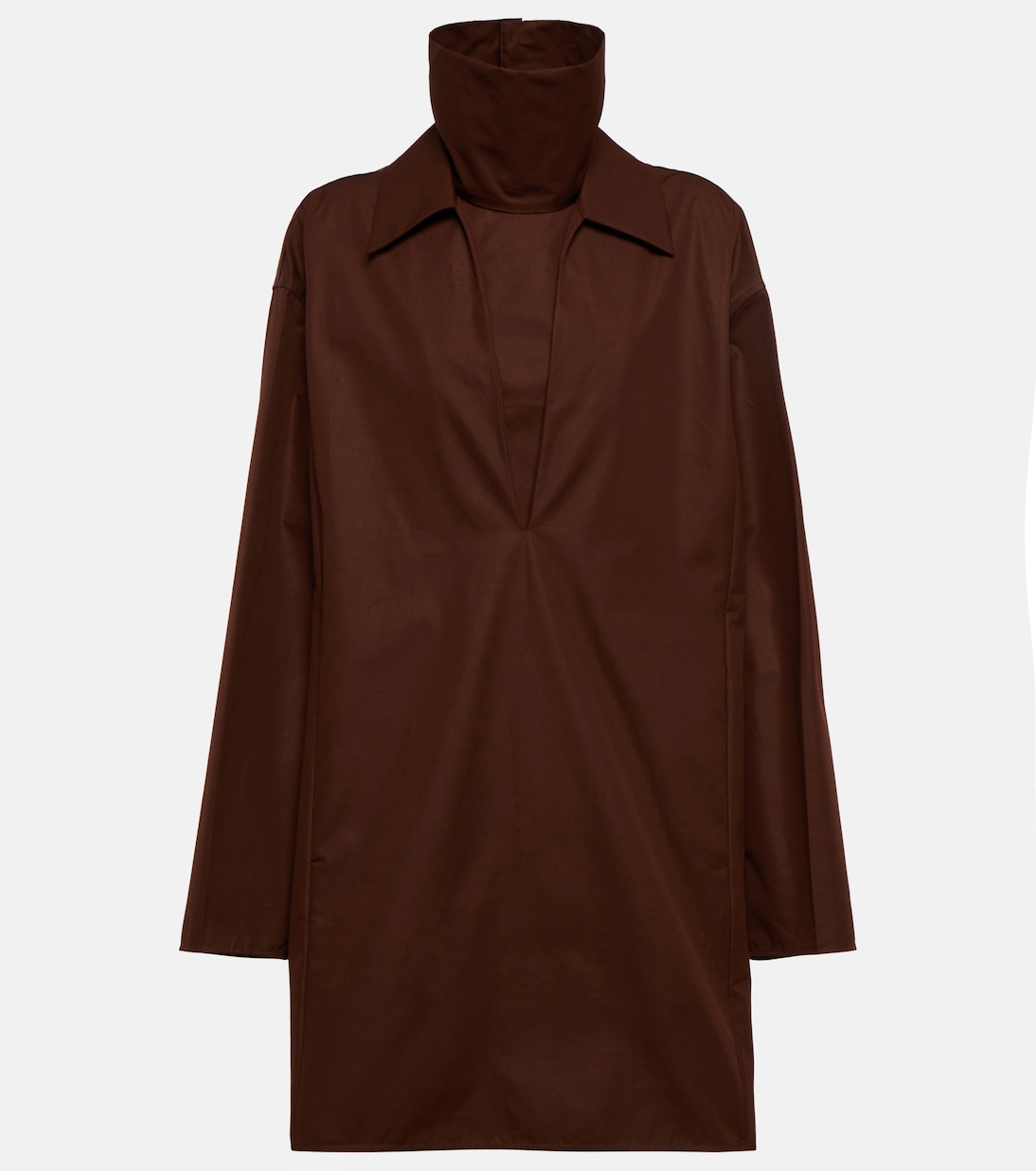

Многослойное хлопковое мини-платье Jil Sander, Chesnut Brown