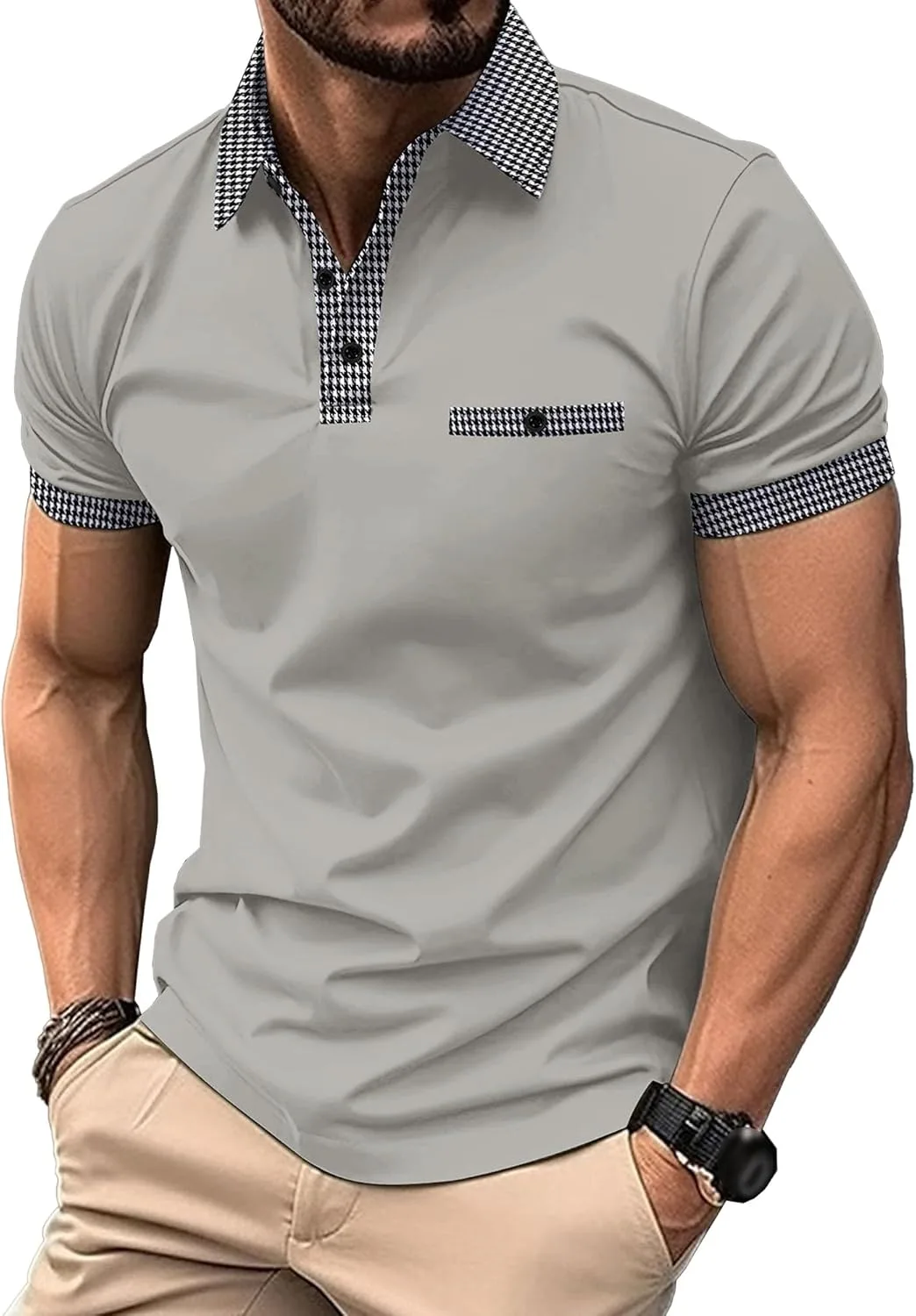Мужская поло Performance с карманом Slim Fit