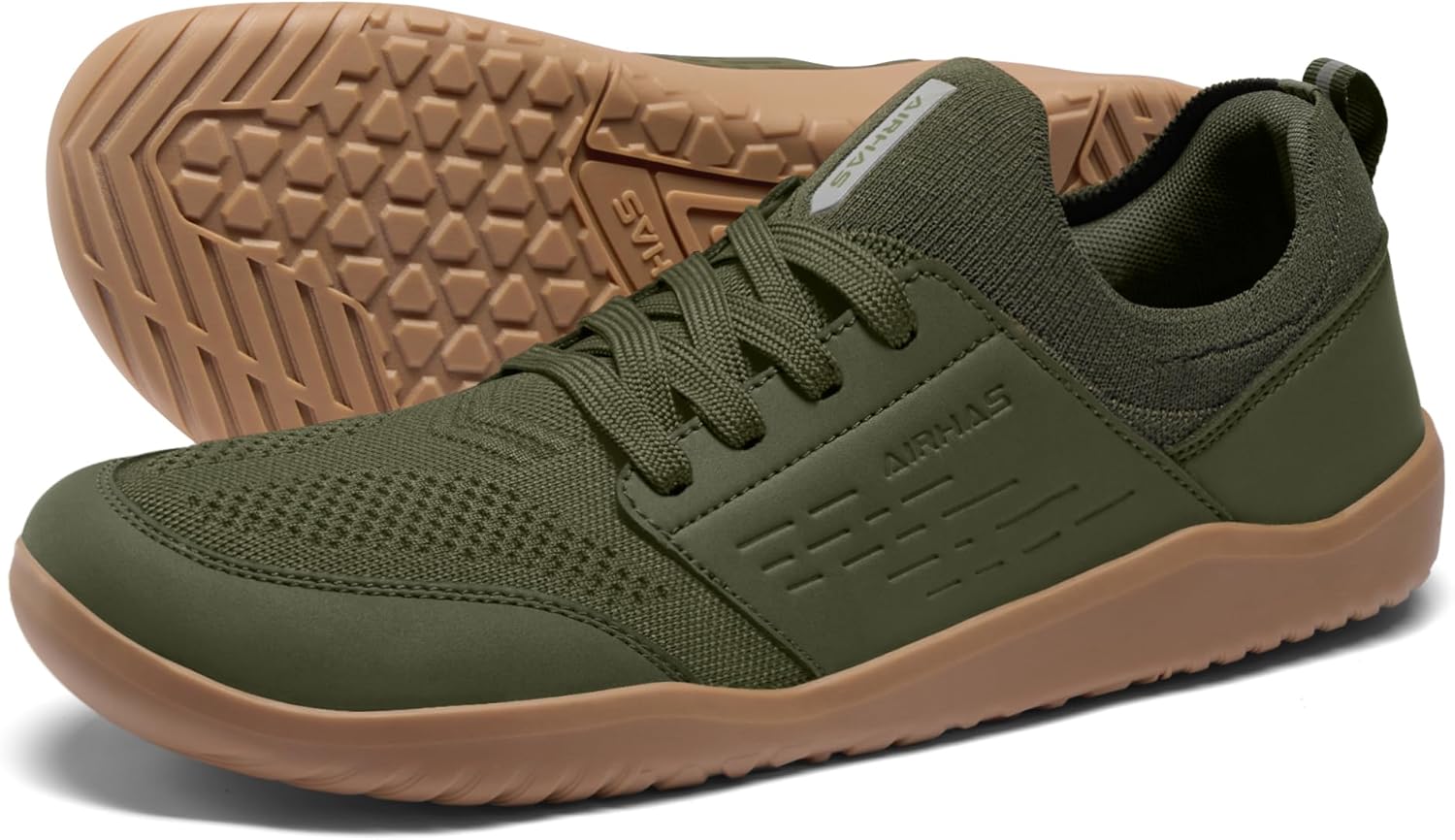 

Мужские босоножки с широкой носковой частью для тренировок в зале, кроссовки для мужчин с нулевым уклоном для кросс-тренинга Airhas, оливковый