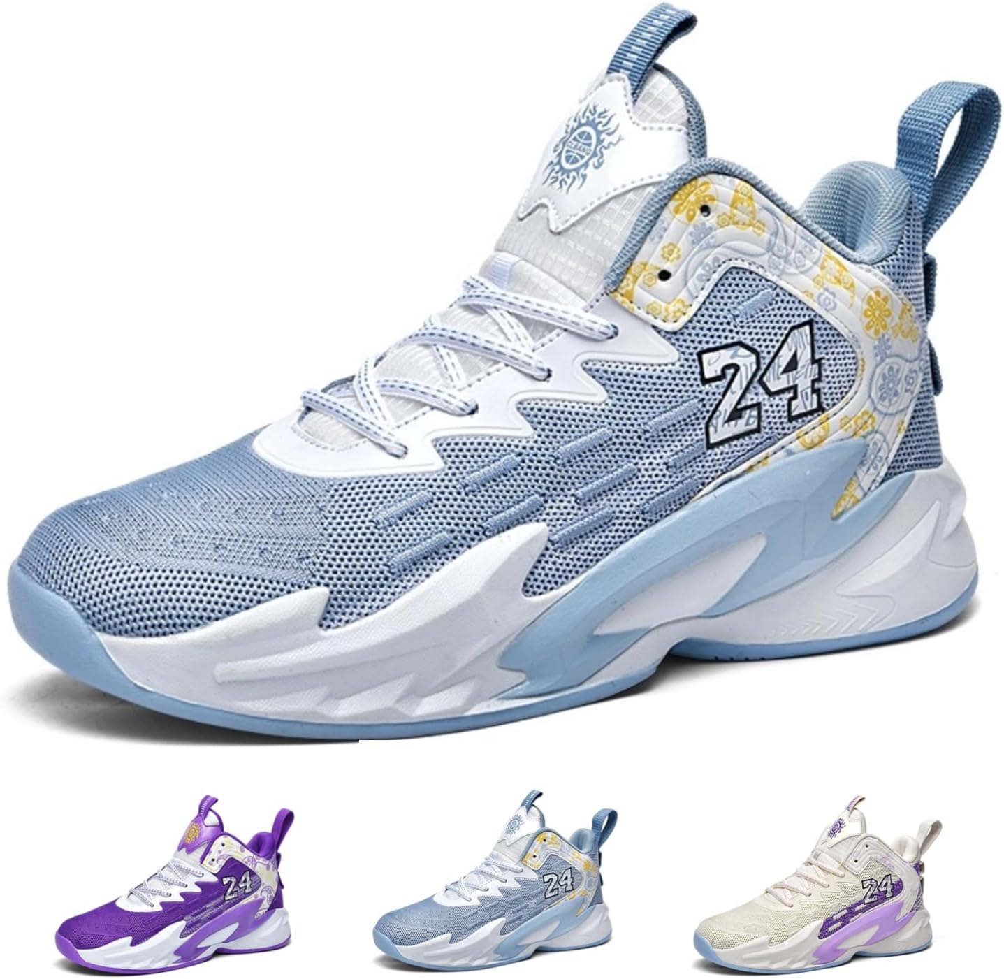 

Высокие баскетбольные кроссовки MACEFIL для мужчин, спортивная обувь, противоскользящие, легкие, модные мужские кроссовки для бега, ходьбы, тренировок и повседневной носки, голубой