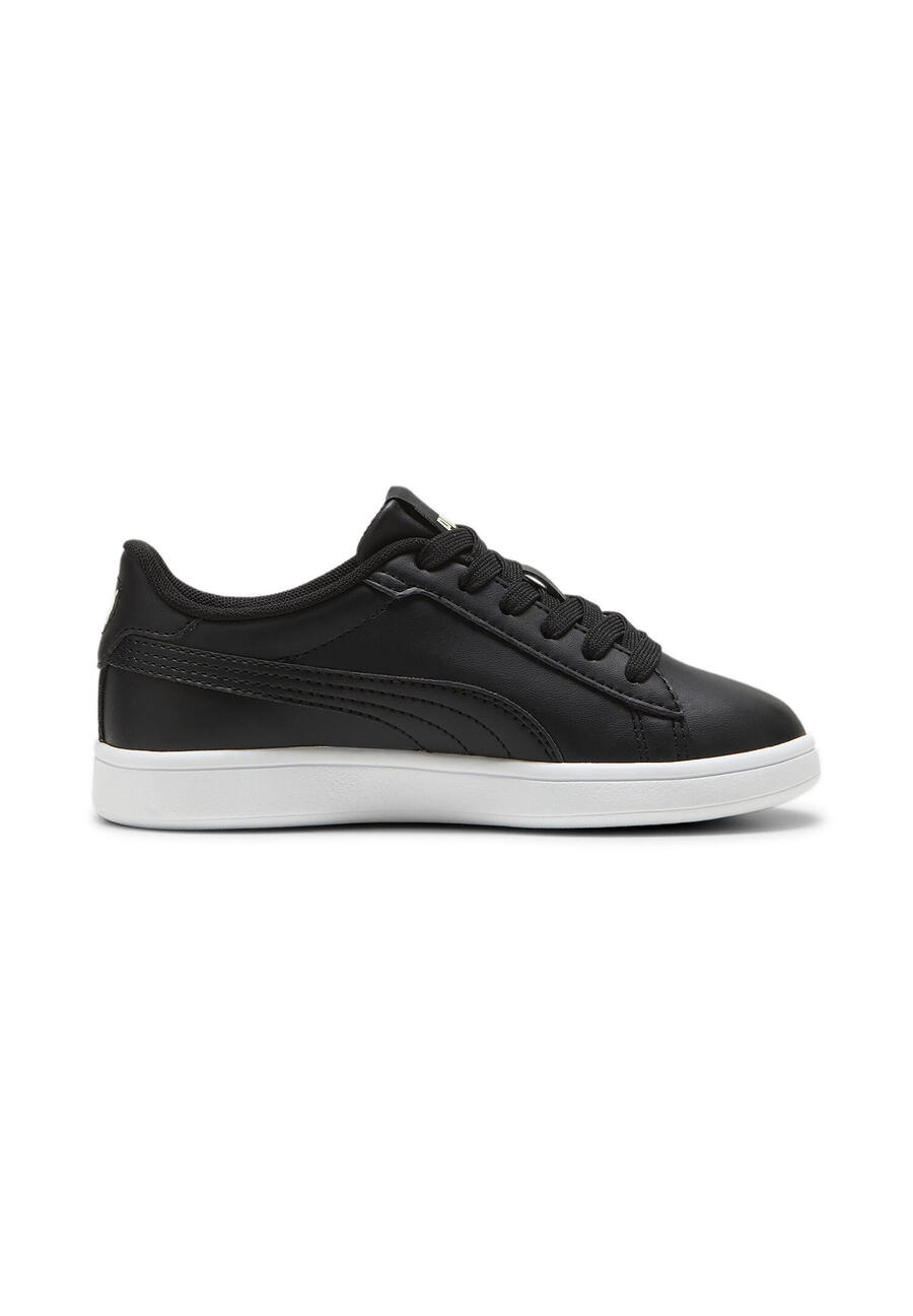 Детские кроссовки PUMA Smash 3.0 DanceParty PS, чёрно-серебристые, 395607 02 — фото 3