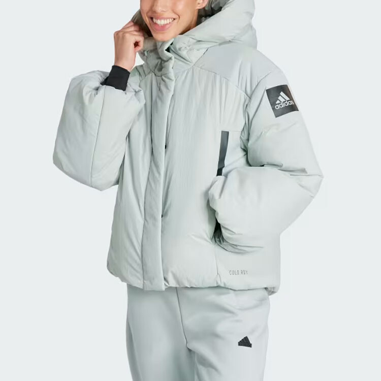 MYSHELTER Пуховик женский светло-голубовато-серый Adidas — фото 2