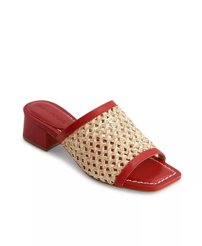 Бернардо Дженн Сандалии на низком каблуке Bernardo Footwear, красный — фото 3
