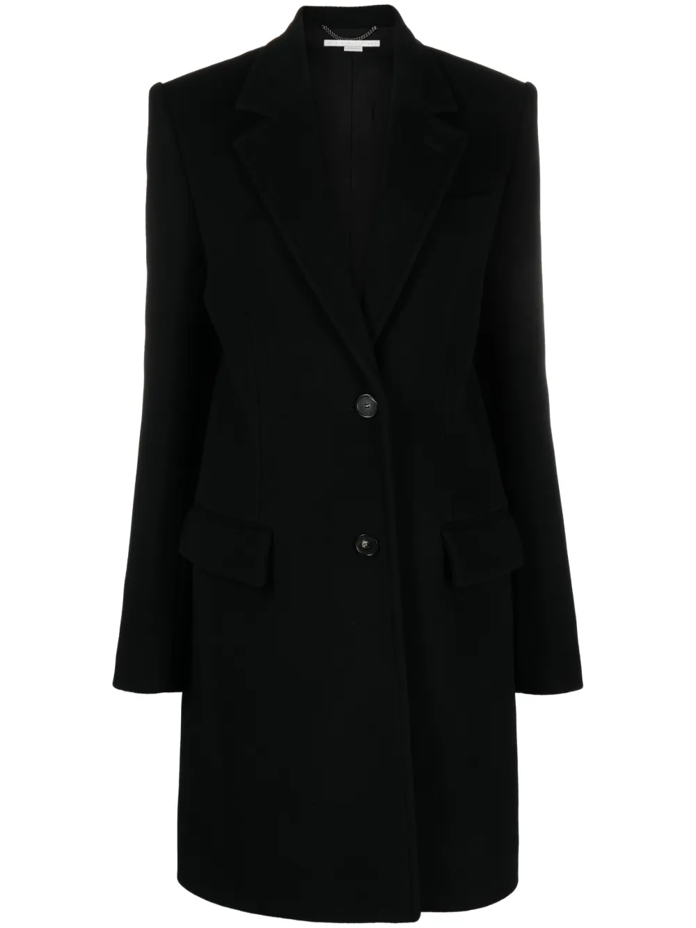 

Шерстяное однобортное пальто STELLA MCCARTNEY, черный