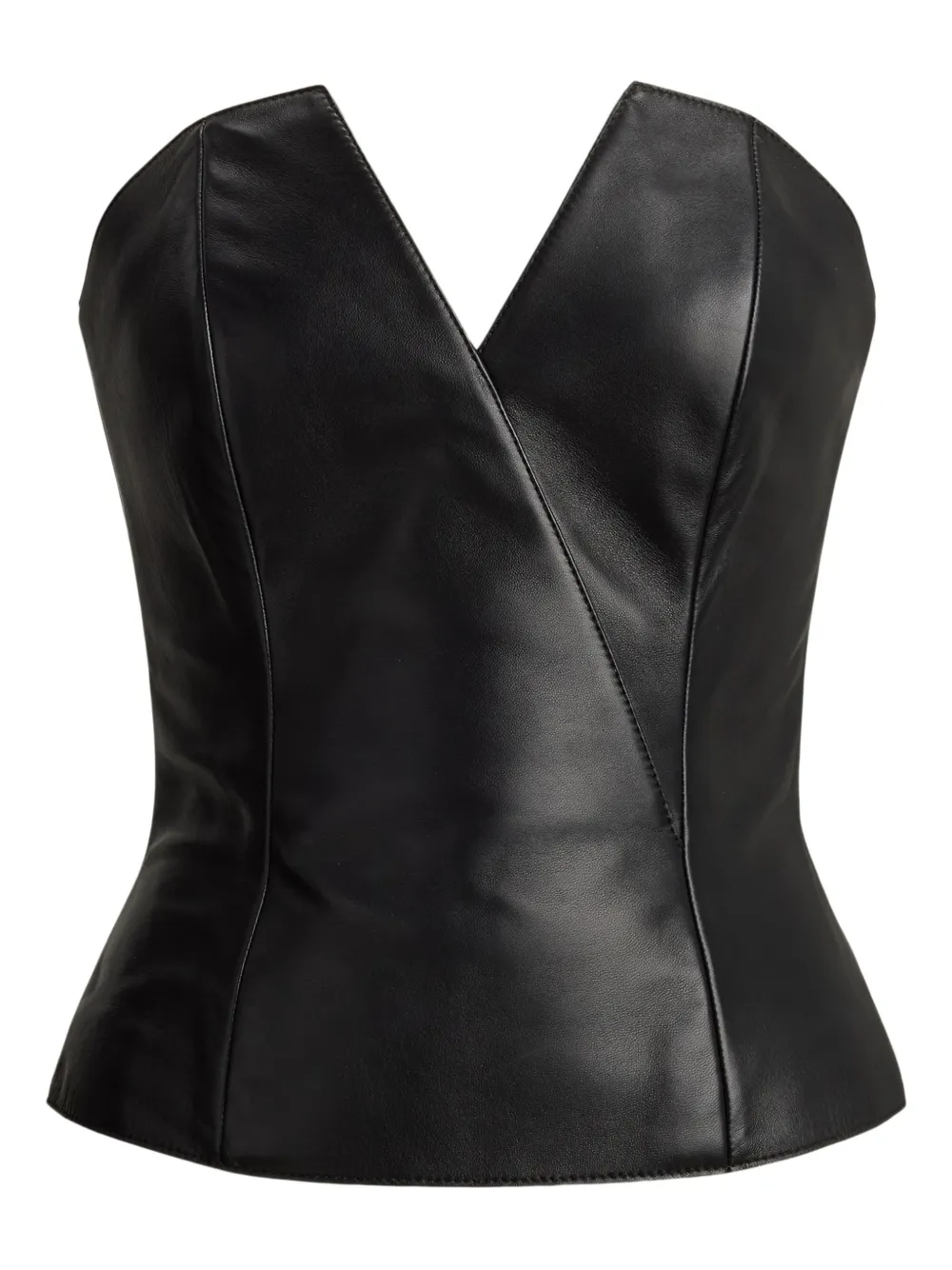 

Топ с V-образным вырезом Ralph Lauren Collection, черный