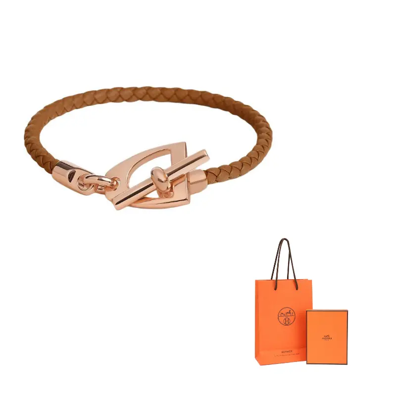 

Hermes Браслеты из телячьей кожи, унисекс, золотой