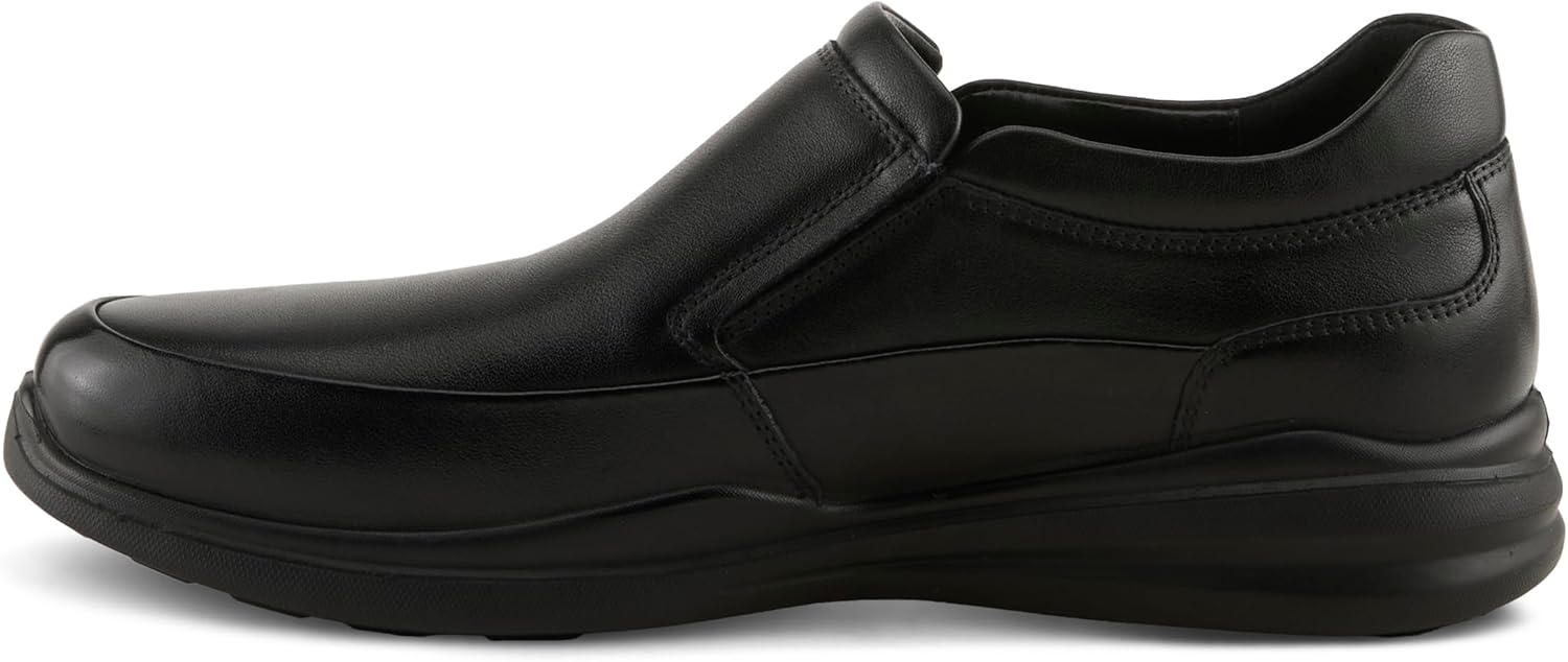 Мужские слипоны Spring Step Eddy - повседневная комфортная обувь с мягкой хлопковой подкладкой и гибкой подошвой, черный — фото 3