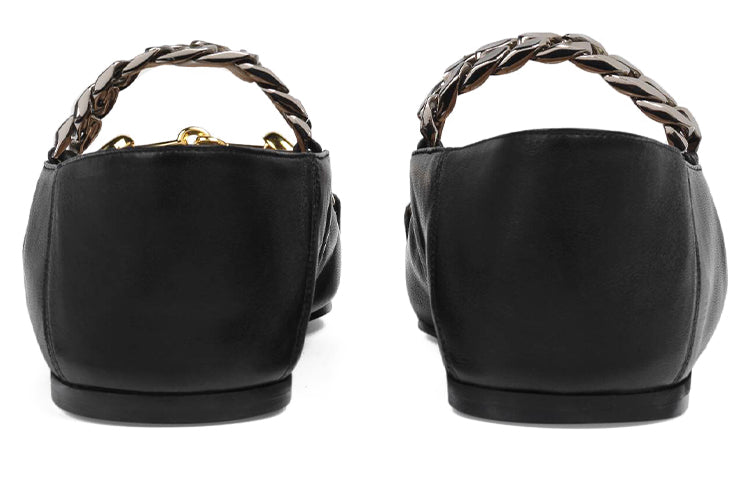 Тапочки (WMNS) Gucci Ballet Flat With Horsebit Leather 'Black' 621161-1RH00-1000 — фото 4