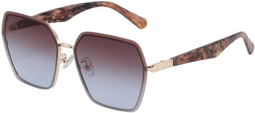 

Большие безободковые многоугольные солнцезащитные очки для женщин, роскошные модные солнцезащитные очки неправильной формы для женщин, без оправы, защита от ультрафиолета UV400, SUN4286 Generic, C7brownblue