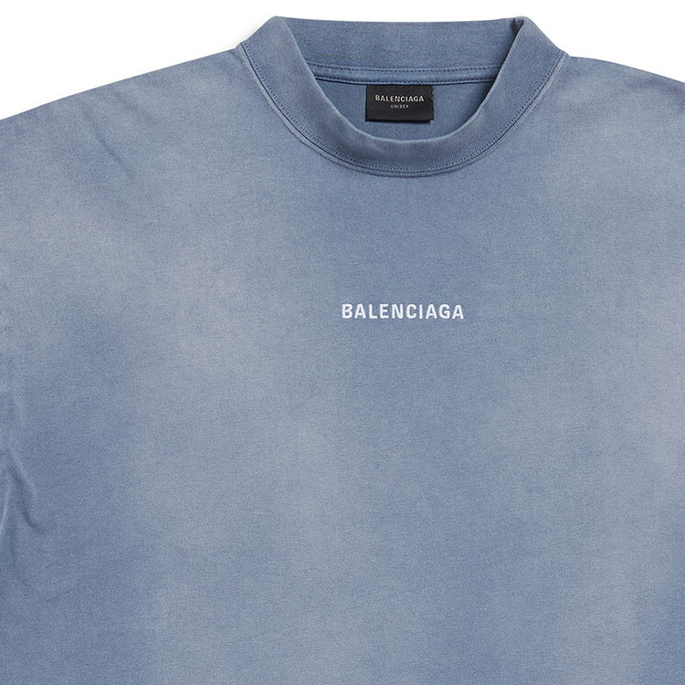 Футболка мужская Balenciaga, синий / белый — фото 3