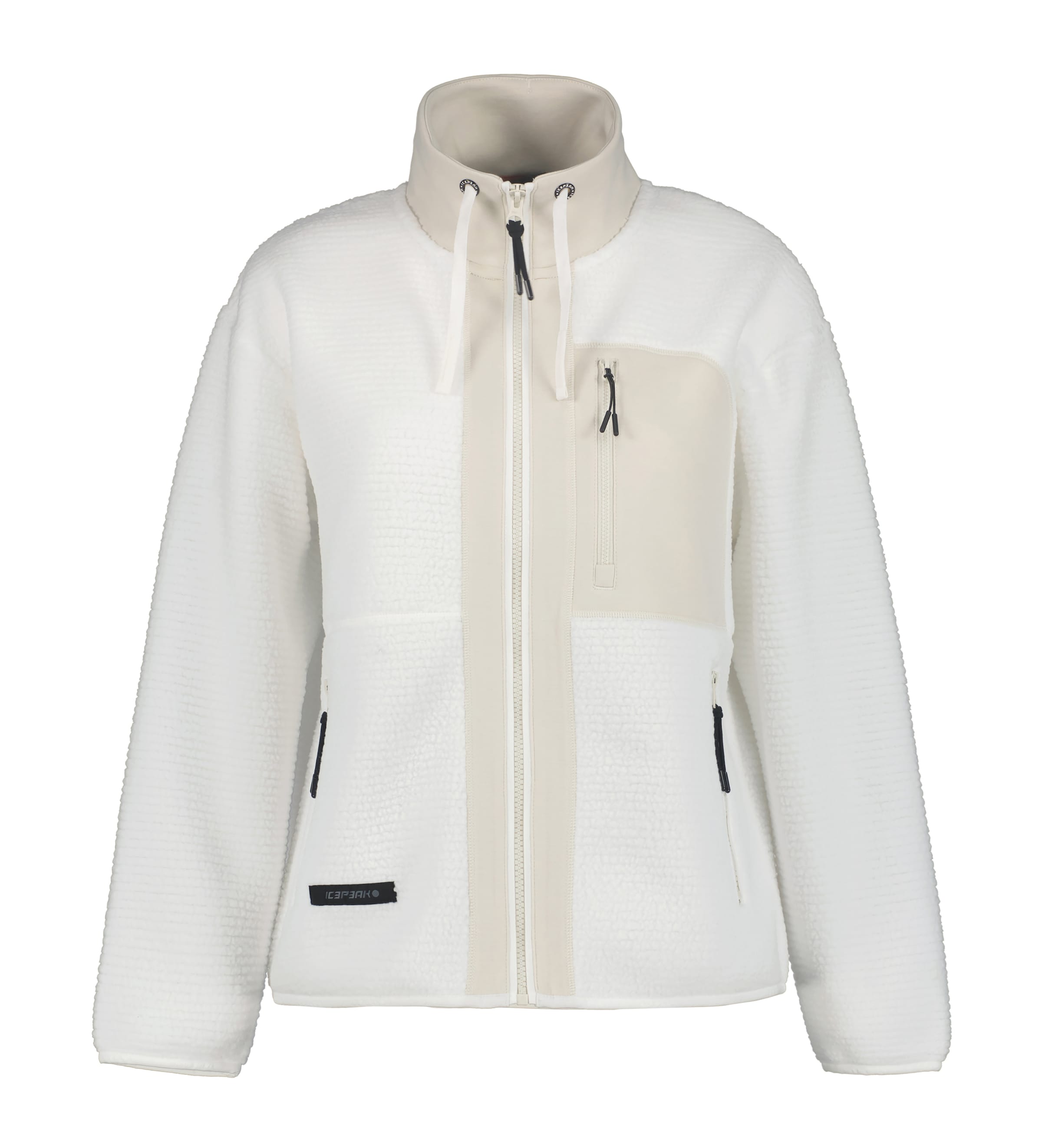 

ICEPEAK Спортивная флисовая куртка 'Agene' в цвете Pearl White, Wool White