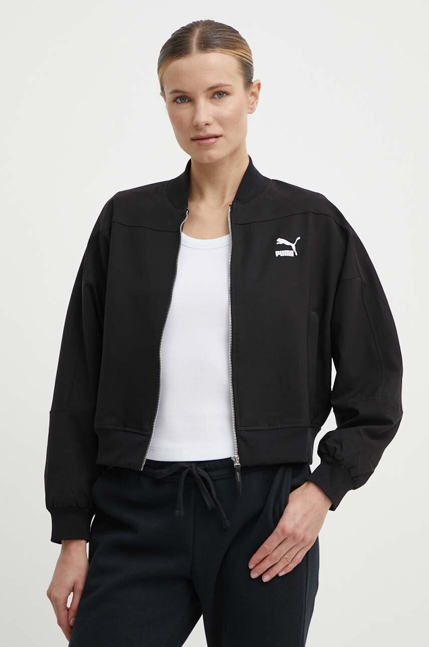 

Классический блестящий бомбер-бомбер Puma, черный