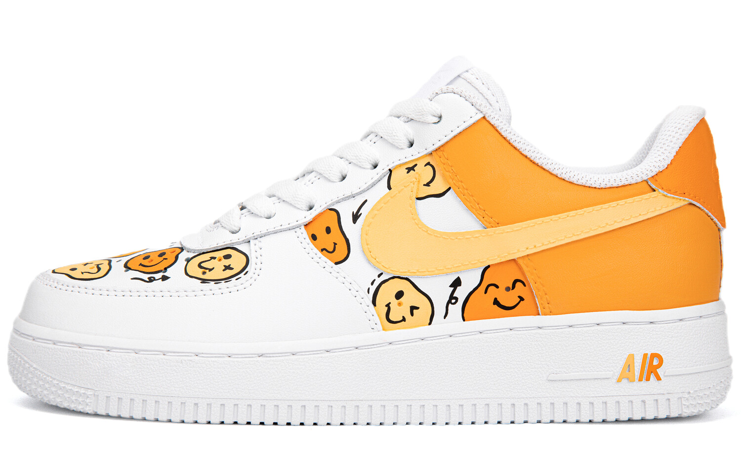 

Кроссовки для скейтбординга Air Force 1 женские с низким верхом, белые/оранжевые/желтые Nike, Желтый, Кроссовки для скейтбординга Air Force 1 женские с низким верхом, белые/оранжевые/желтые Nike