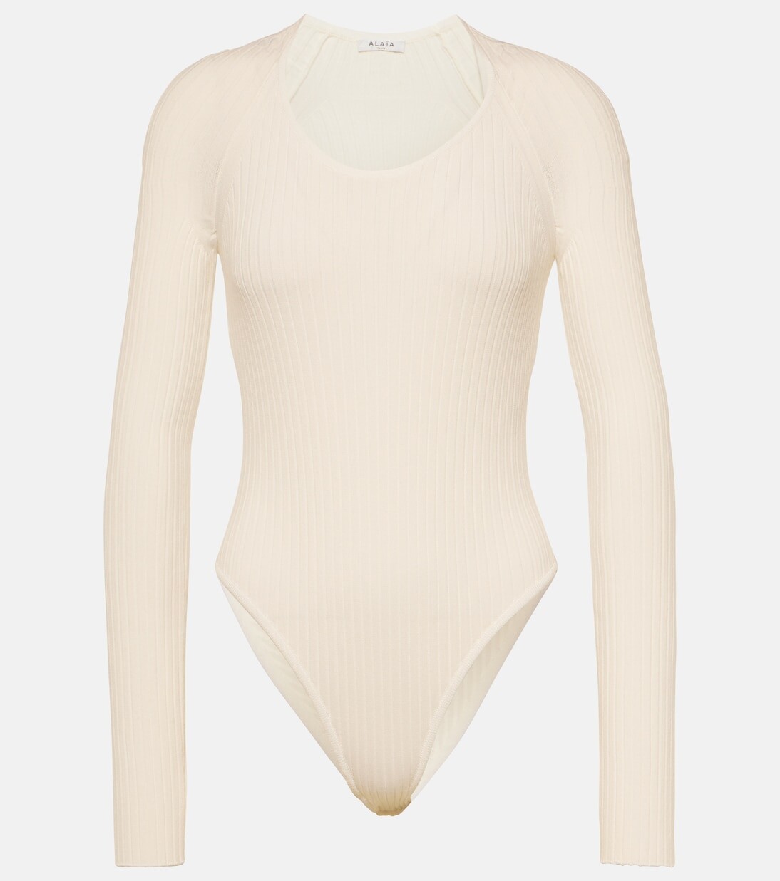 

Боди ребристой вязки Alaïa, белый