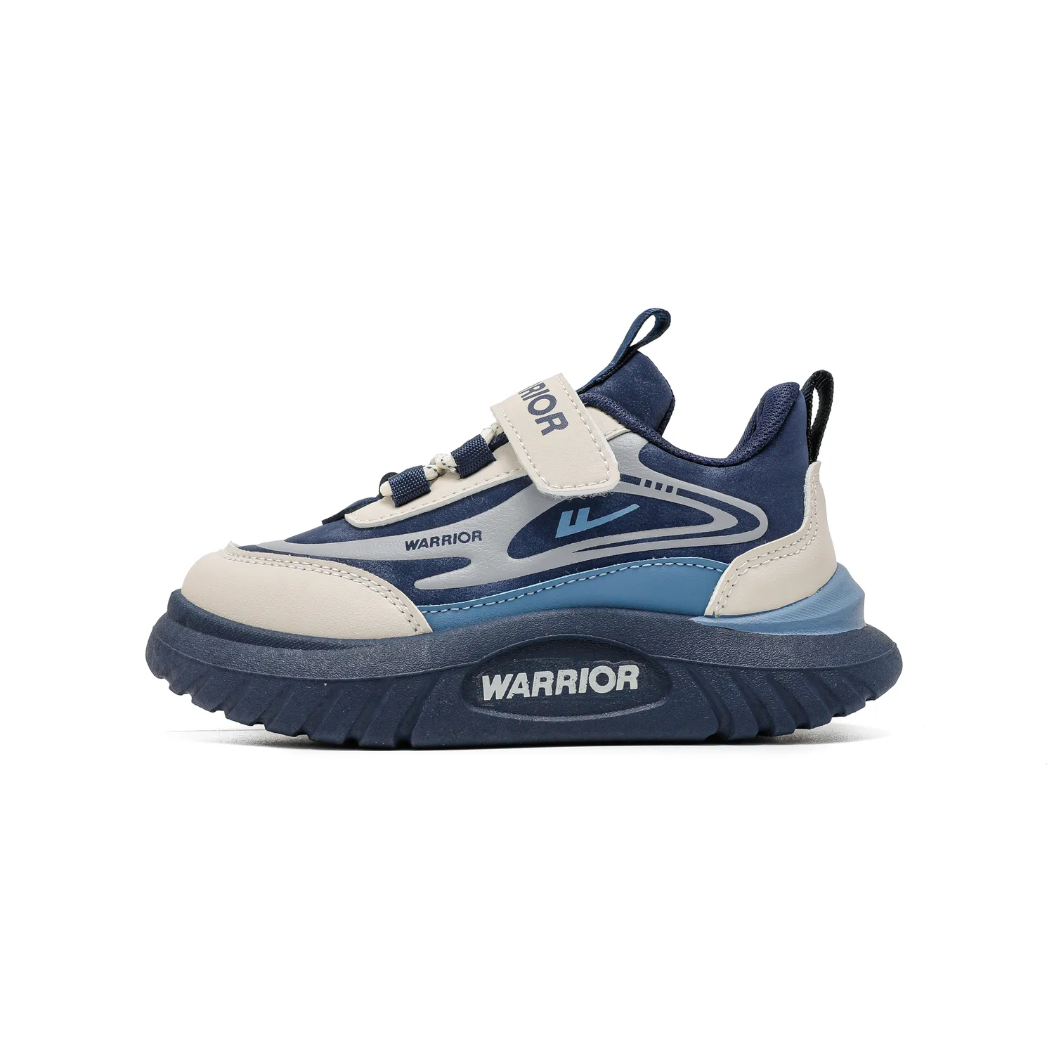 Детские кроссовки Kids' WARRIOR, Deep blue / beige / light blue