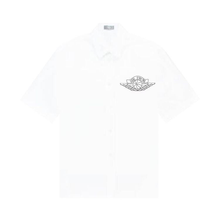 

Рубашка Dior x Air Jordan Short-Sleeve Button Up Shirt White, белый