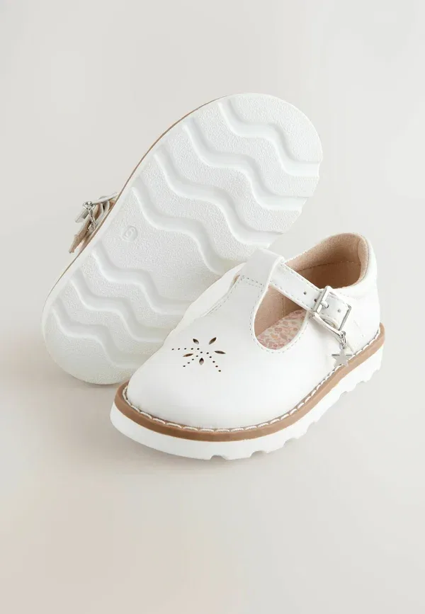 Туфли Next Wide fit (g) fit t bar shoes, ankle strap ballet pumps, белый — фото 3