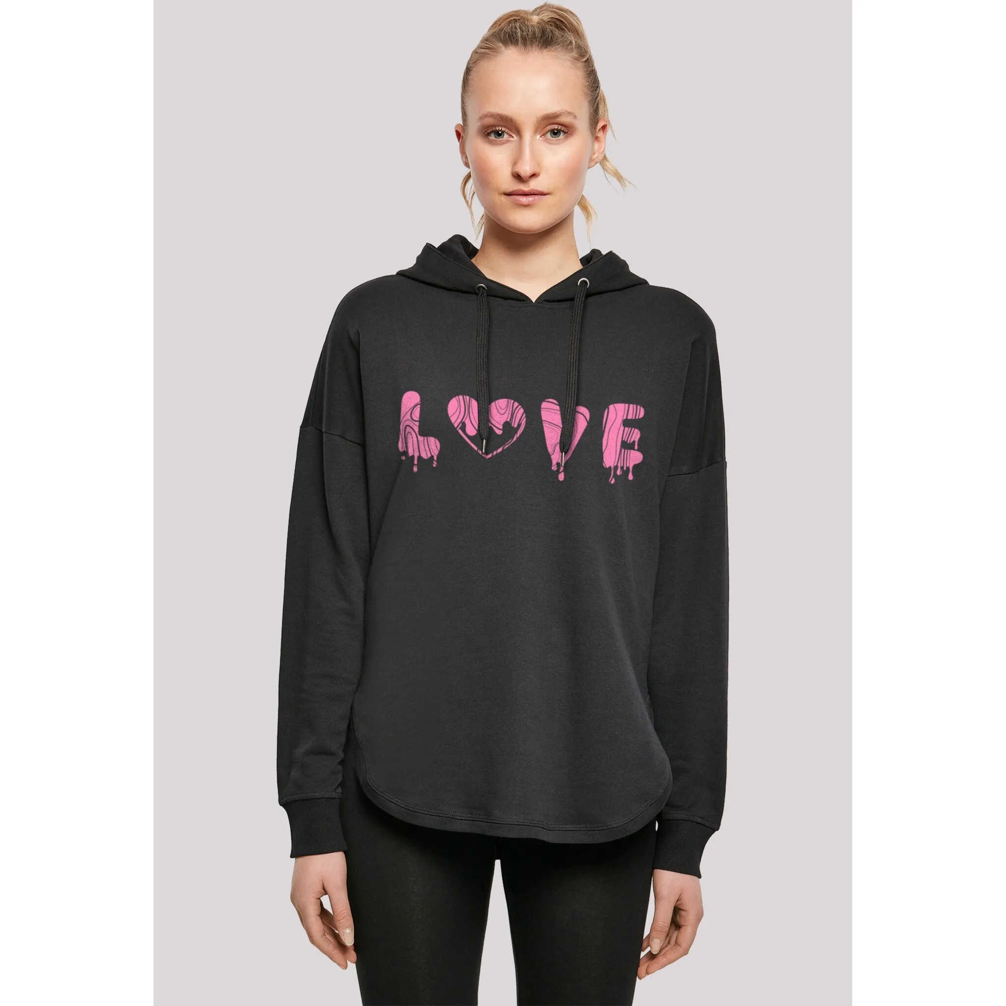 

Толстовка F4NT4STIC "Valentine's Day Love Pink", принт, черный