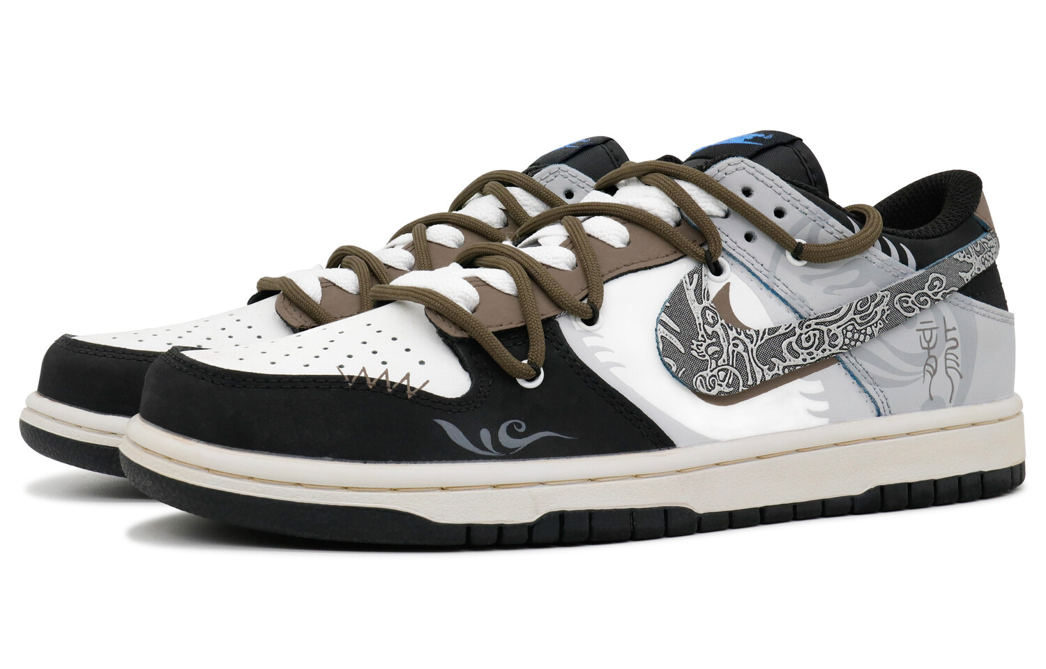 

Кроссовки Nike Dunk Skateboarding Shoes Men Low-top Black, цвет Xianglong Xie Rui