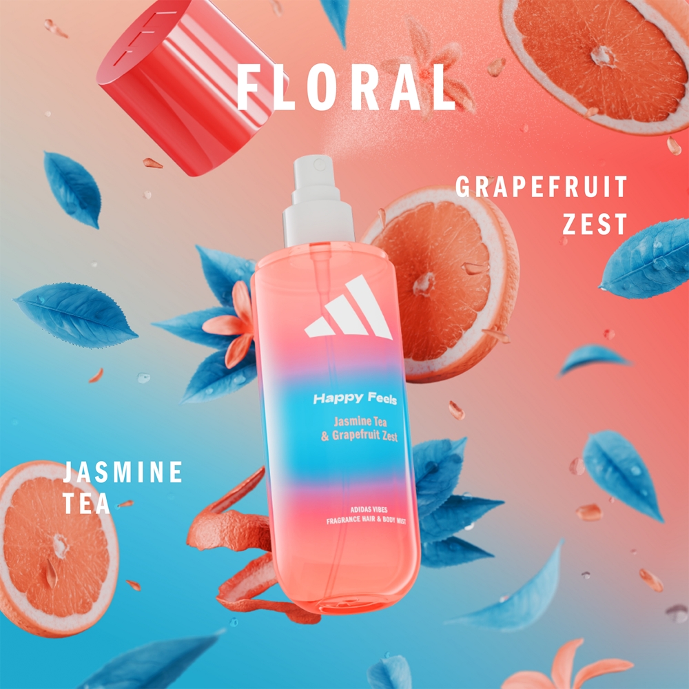 Ароматизированный спрей для тела Vibes Happy Feels Adidas, 236 мл — фото 3