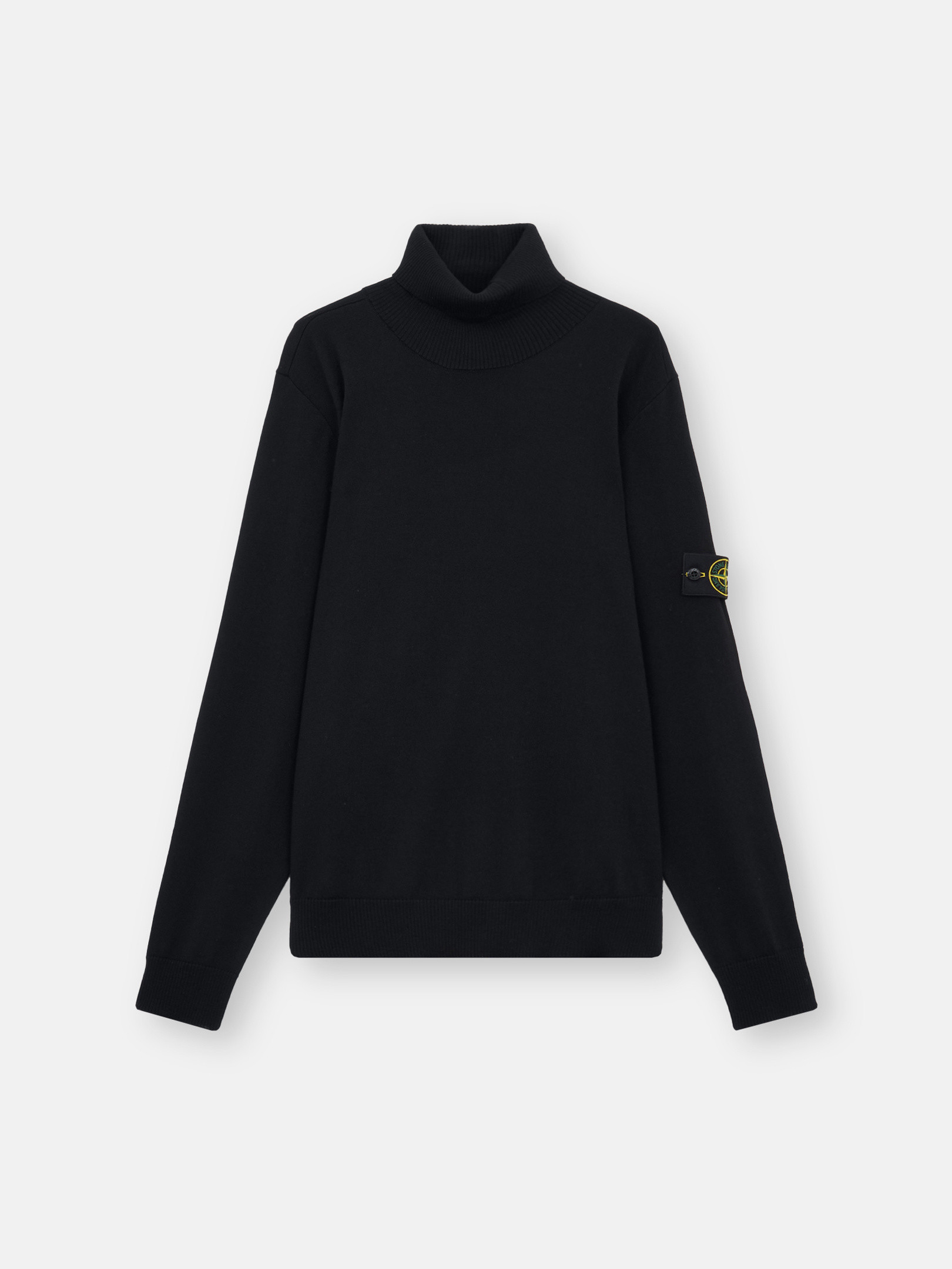 

Водолазка с ребристыми краями Stone Island 5100025 LIGHT RWS PURE WOOL, черный