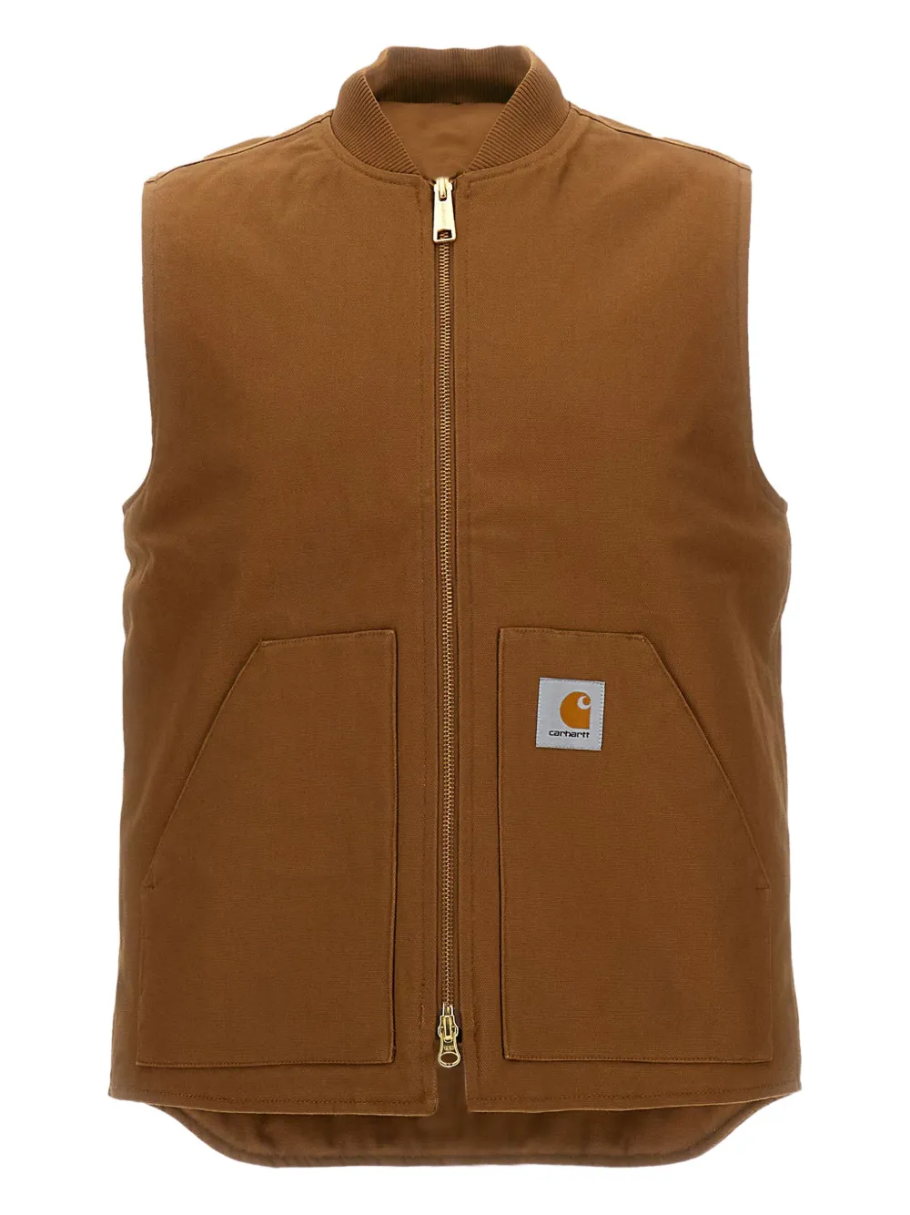 

Хлопковый жилет на молнии CARHARTT WIP, коричневый
