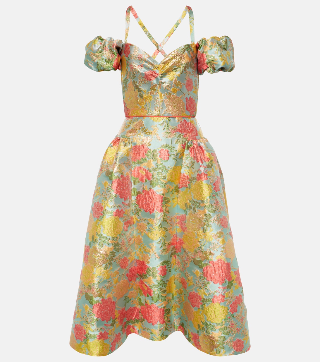 

Платье миди с цветочным жаккардом Jackie Markarian, Multicolor Floral