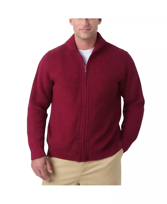 

Кардиган с молнией Big & Tall Shaker Knit KingSize, красный
