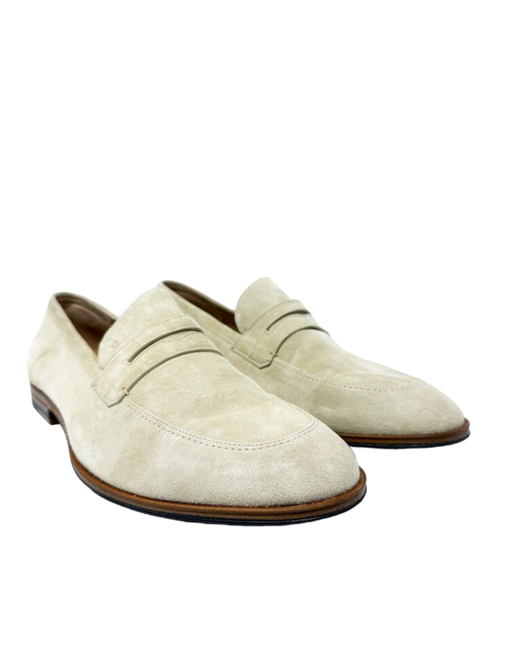 Bally Webb 6303295 Мужские пенни-лоферы из телячьей замши Fossil, белый — фото 2