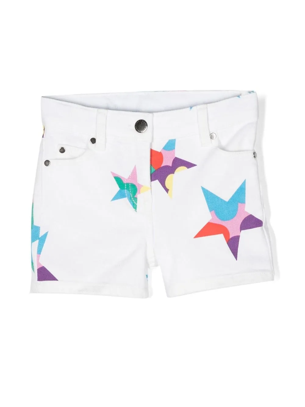

Джинсовые шорты с принтом Stella McCartney Kids, белый