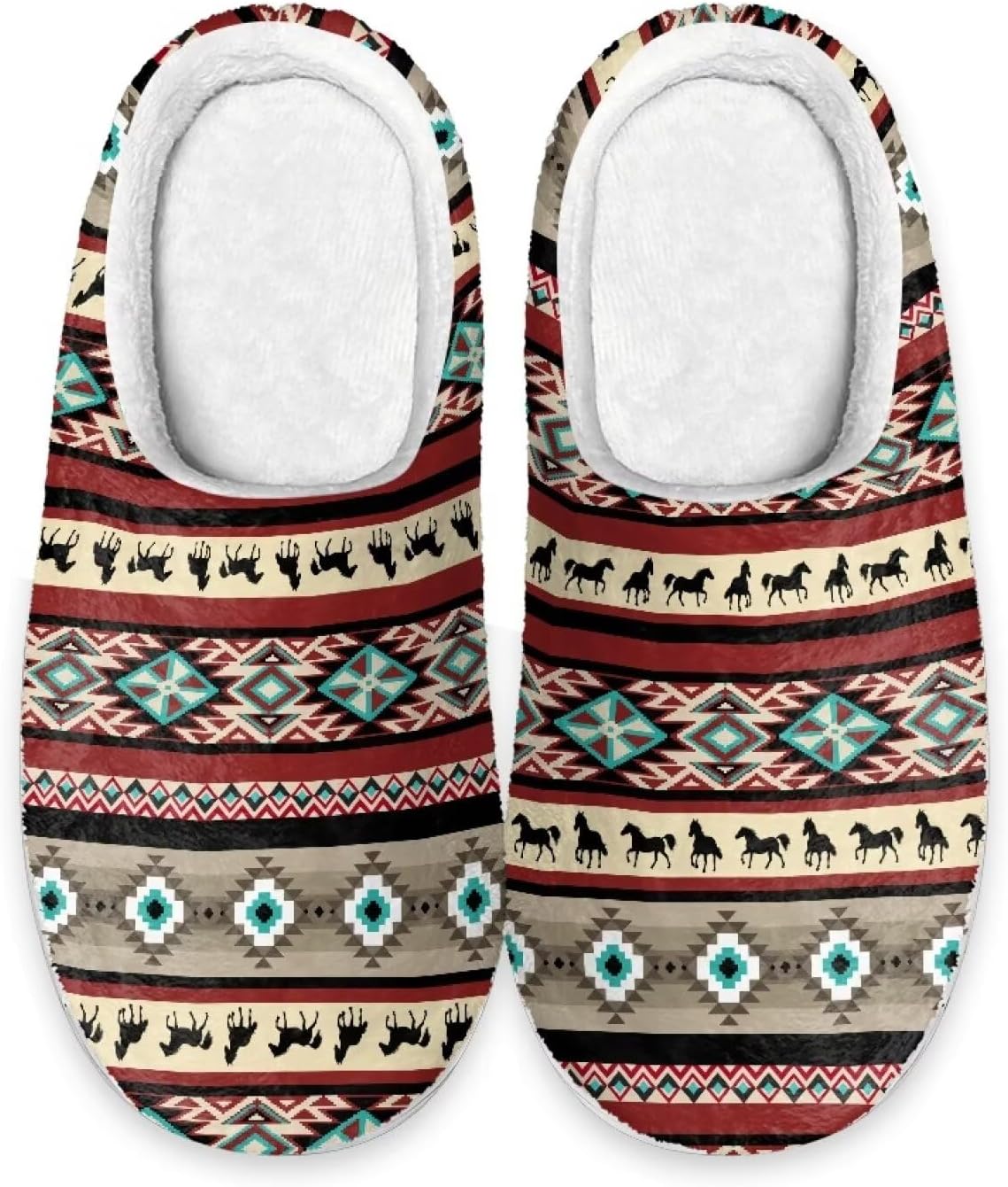 

Тапочки для мужчин, размер 6-7, моющиеся, с рисунком животных, для дома Cugasmaru, Aztec Horse