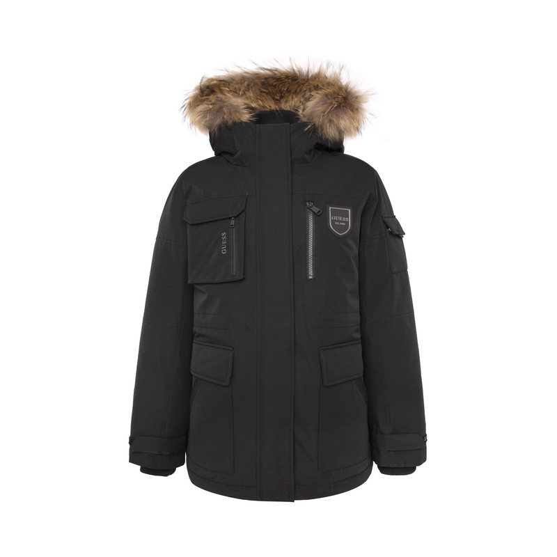 

GUESS Женская пуховая куртка, JBLK-Graphite Black